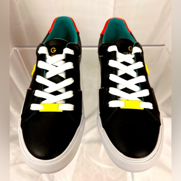 GBG Los Angeles Omera Woman’s Black Faux Leather Sneaker 6 1/2 M New in box ! - Picture 6 of 10